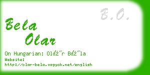 bela olar business card